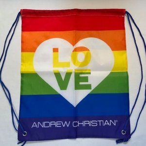 AC - PRIDE LOVE Stripes Drawstring Back Pack - Black/Pride Color (684)